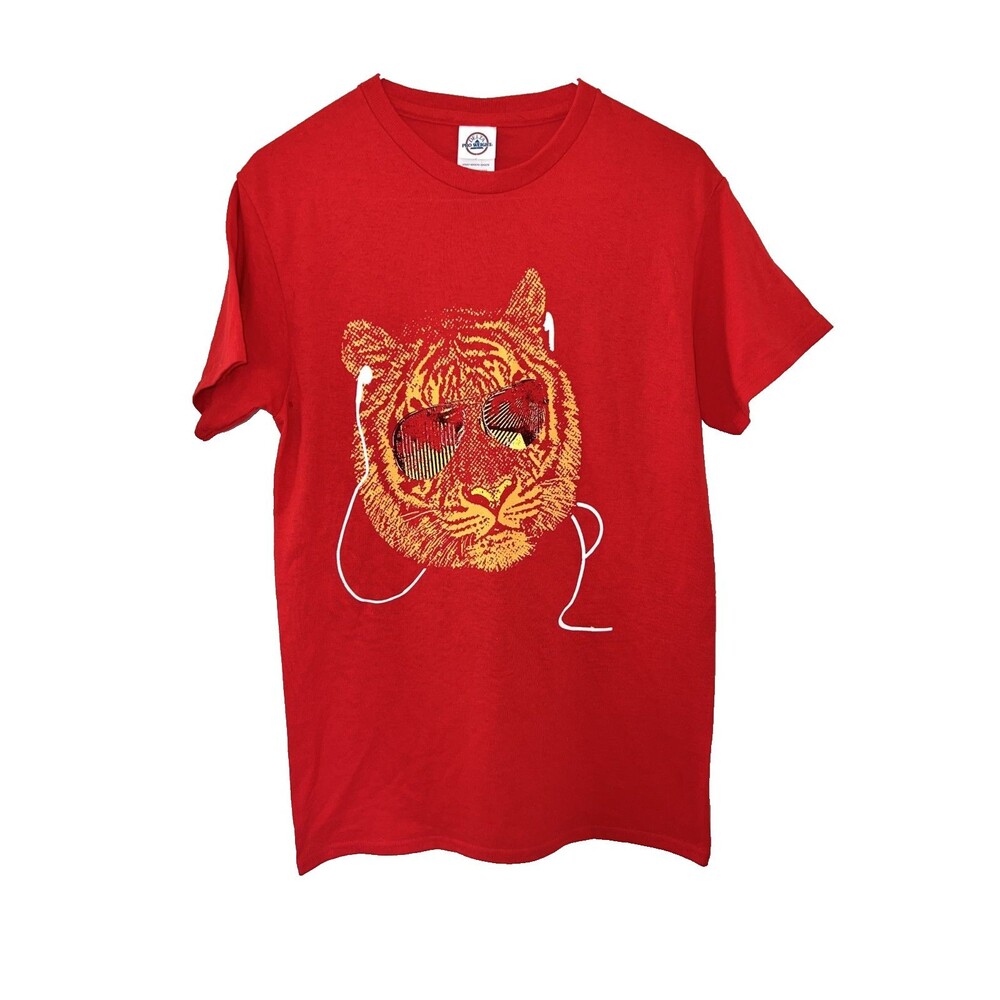 Cat Tee Shirt Red Size Small Unisex Tee Shirt